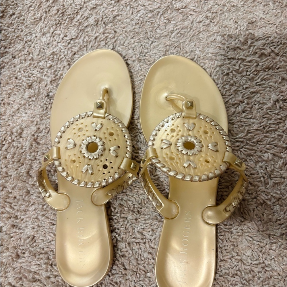 Jack Rogers Women's Gold Jelly Sandals